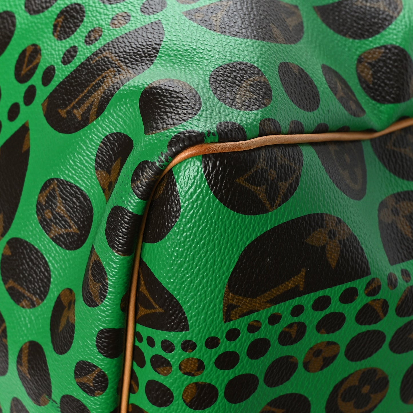 Monogram Kusama Pumpkin Dots Keepall Bandouliere 55 Green