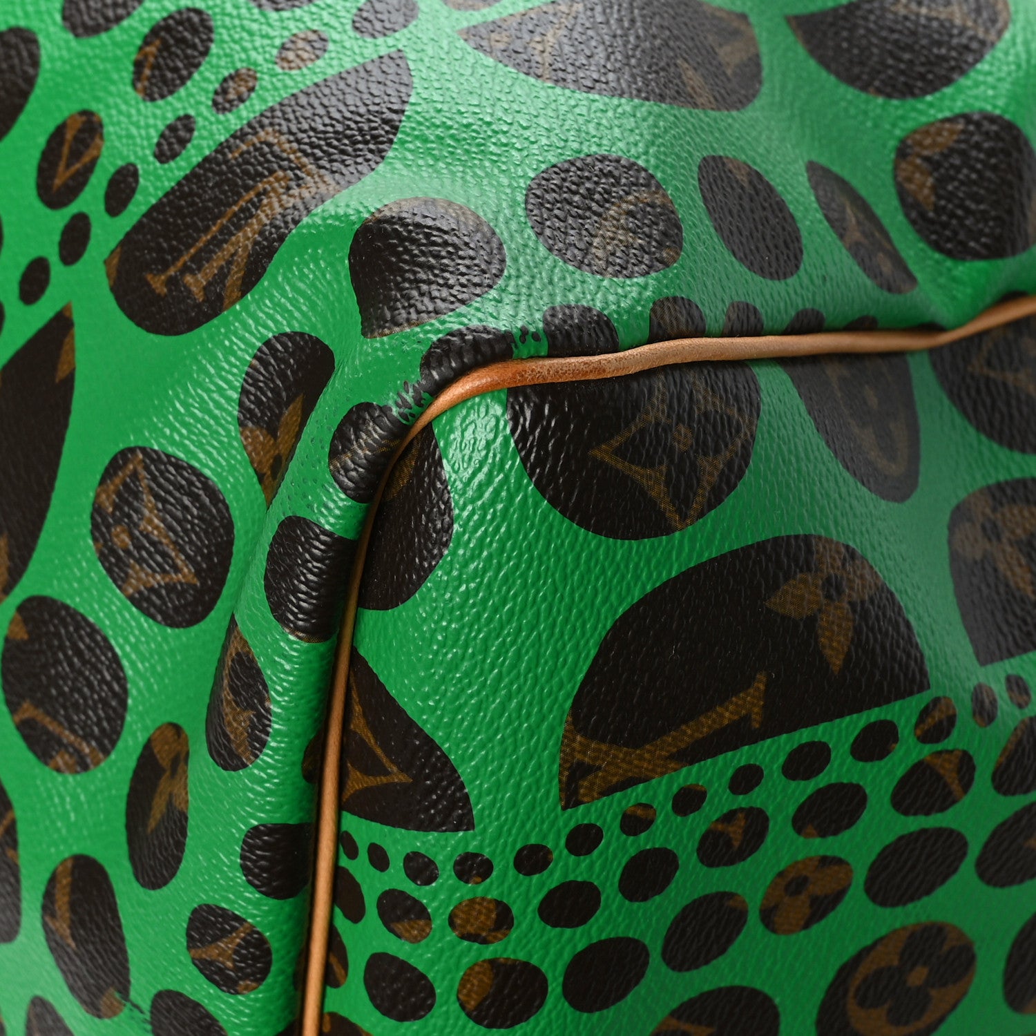 Louis Vuitton Monogram Kusama Pumpkin Dots Keepall Bandouliere 55 Green 10 of 13