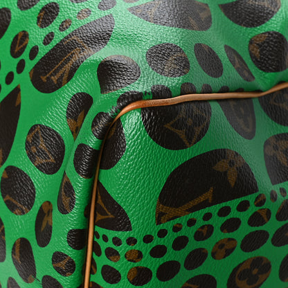 Louis Vuitton Monogram Kusama Pumpkin Dots Keepall Bandouliere 55 Green 10 of 13