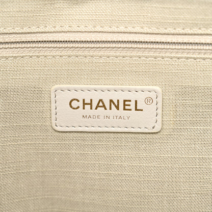 Chanel Denim Small Deauville Tote Dark Blue White 7 of 12