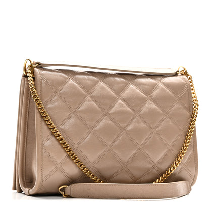 Saint Laurent Lambskin Quilted Mini Becky Chain Bag Gold Sand 3 of 10