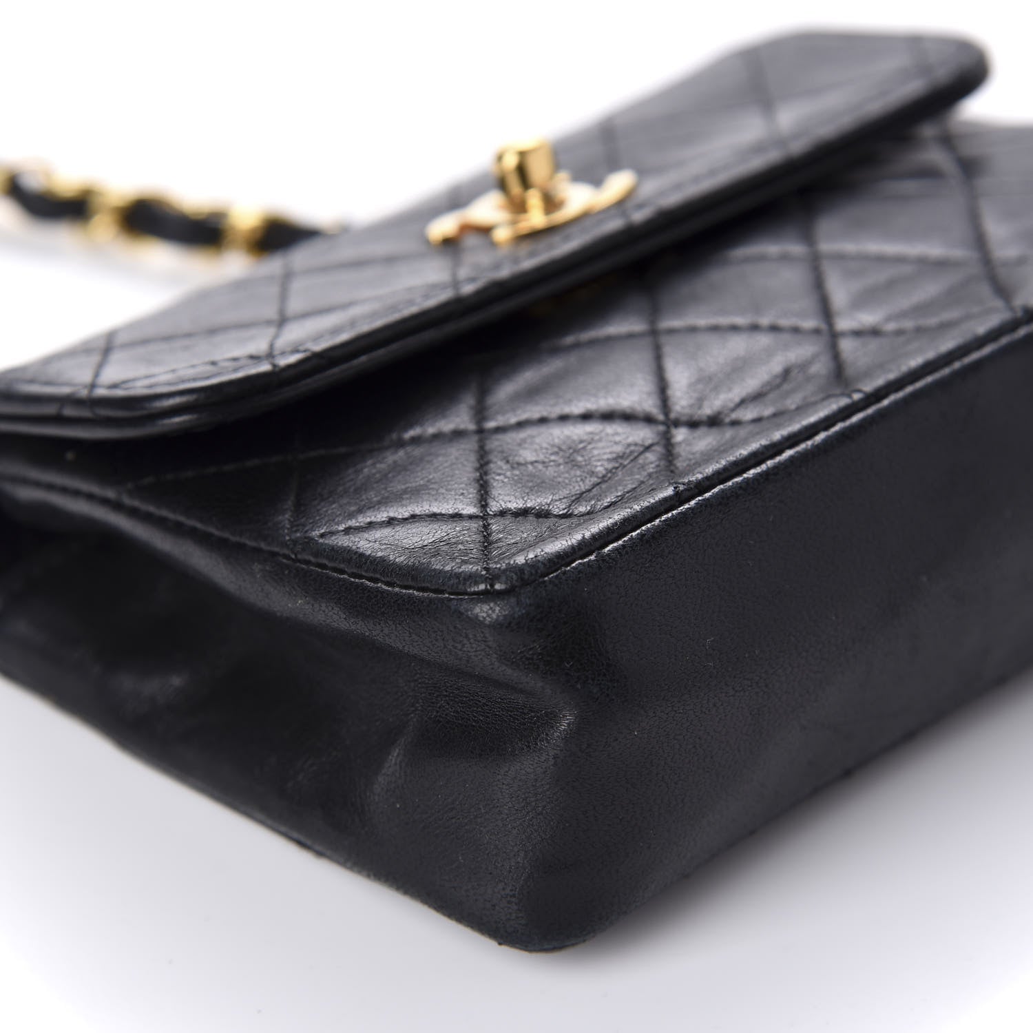 Chanel Lambskin Quilted Micro Mini Flap Bag Black 6 of 16