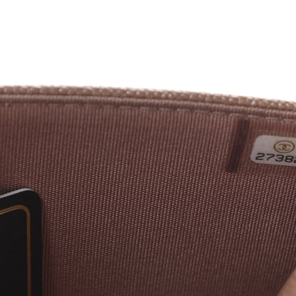 Chanel Metallic Caviar Chevron Quilted Vintage Mademoiselle Wallet On Chain WOC Pink 9 of 10