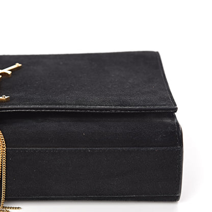 Saint Laurent Suede Medium Monogram Kate Tassel Shoulder Bag Black 13 of 15