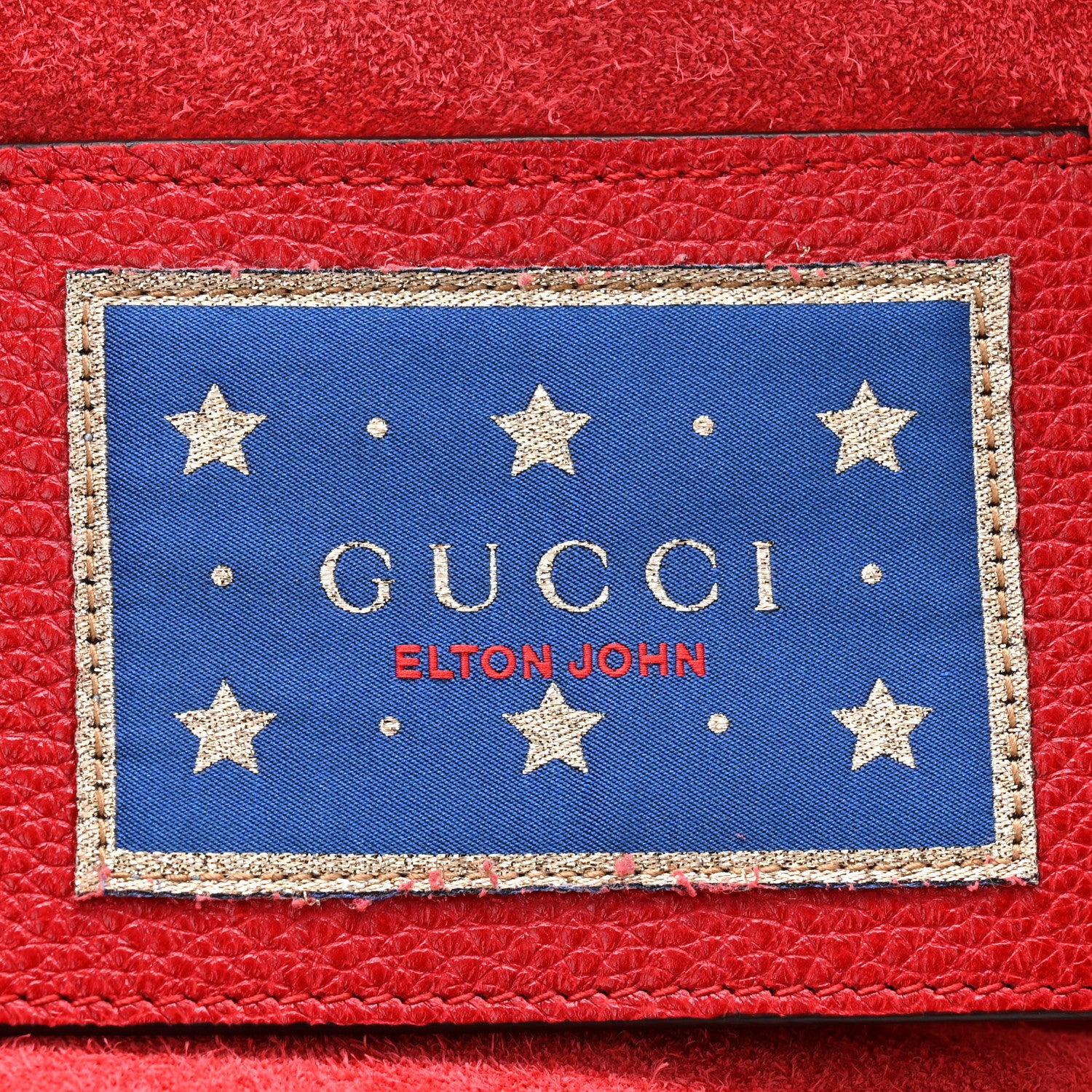 Gucci Calfskin Large Elton John Levon-Goodbye Tote Red 7 of 10
