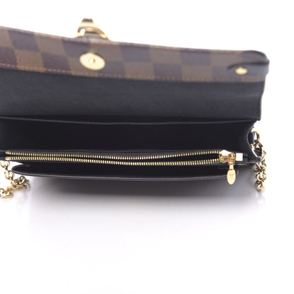 Louis Vuitton Damier Ebene Vavin Chain Wallet Black 5 of 10