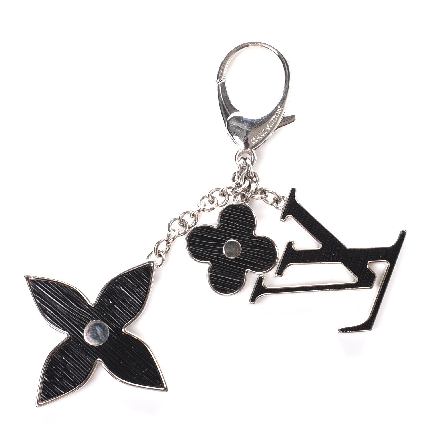 Louis Vuitton Fleur d'Epi Bag Charm Black 5 of 5