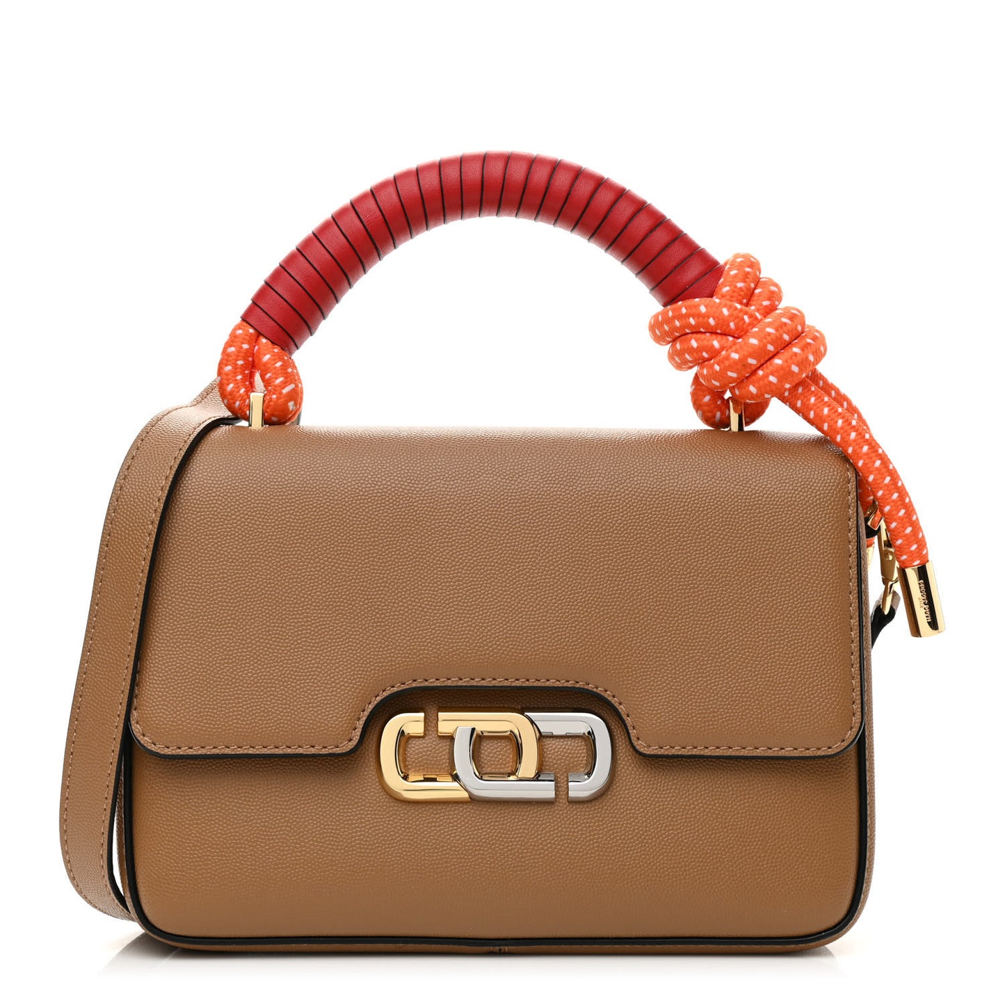 Textured Calfskin The J Link Shoulder Bag Dirty Chai