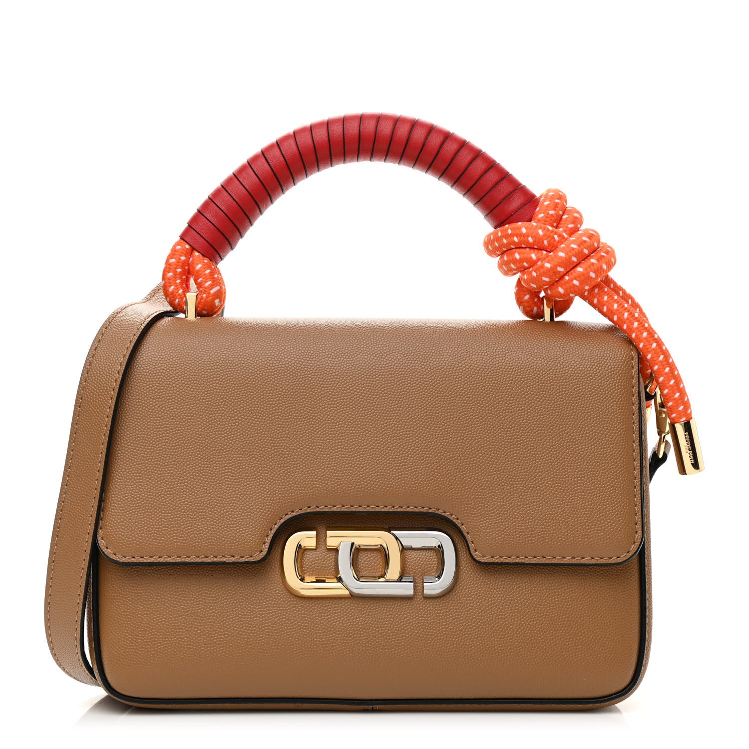 Marc Jacobs Textured Calfskin The J Link Shoulder Bag Dirty Chai 1 of 10