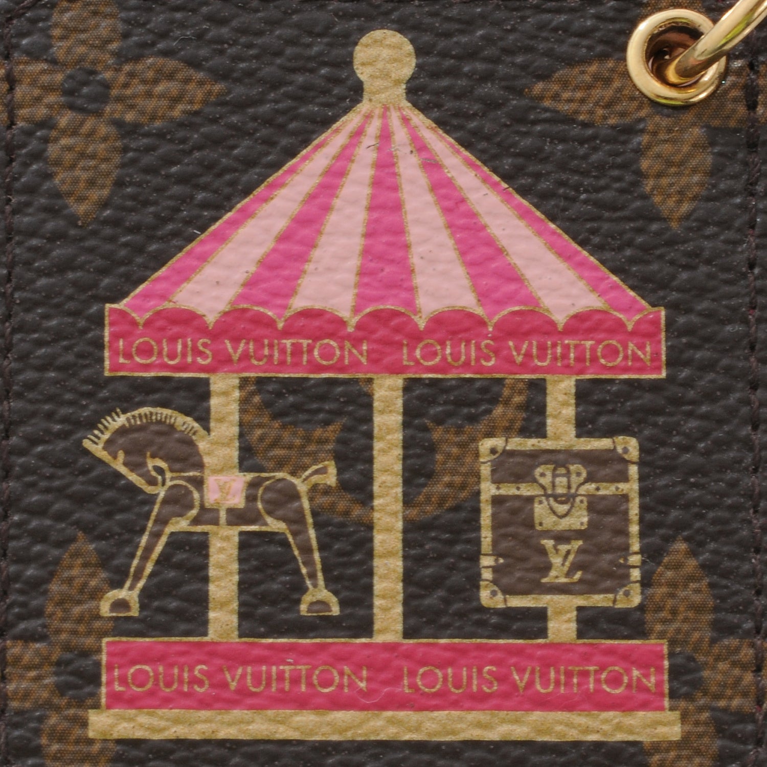 Louis Vuitton Monogram Illustre Carousel Bag Charm Key Ring Pink 6 of 6