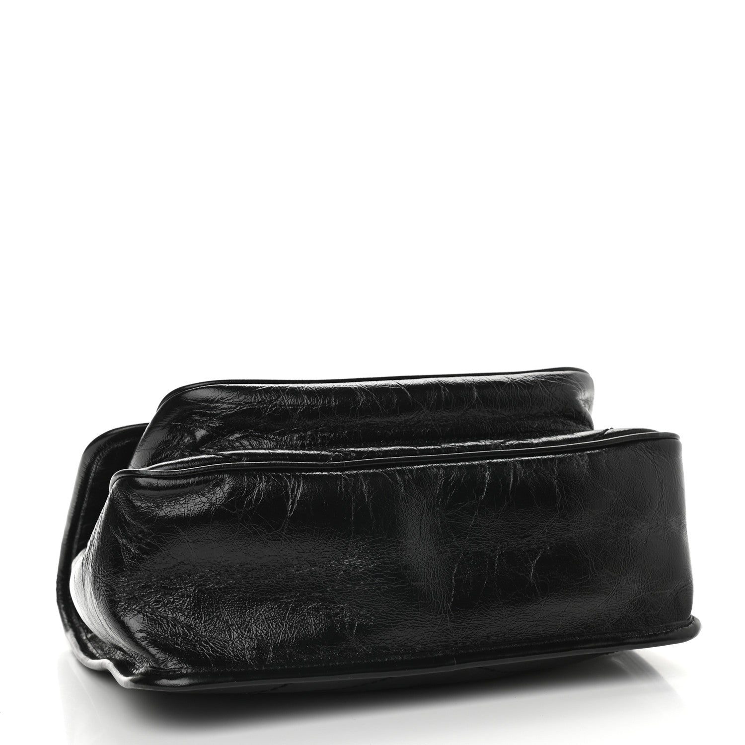 Saint Laurent Crinkled Calfskin Matelasse Monogram Medium Niki Chain Satchel Black 3 of 9