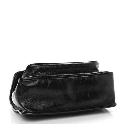 Saint Laurent Crinkled Calfskin Matelasse Monogram Medium Niki Chain Satchel Black 3 of 9
