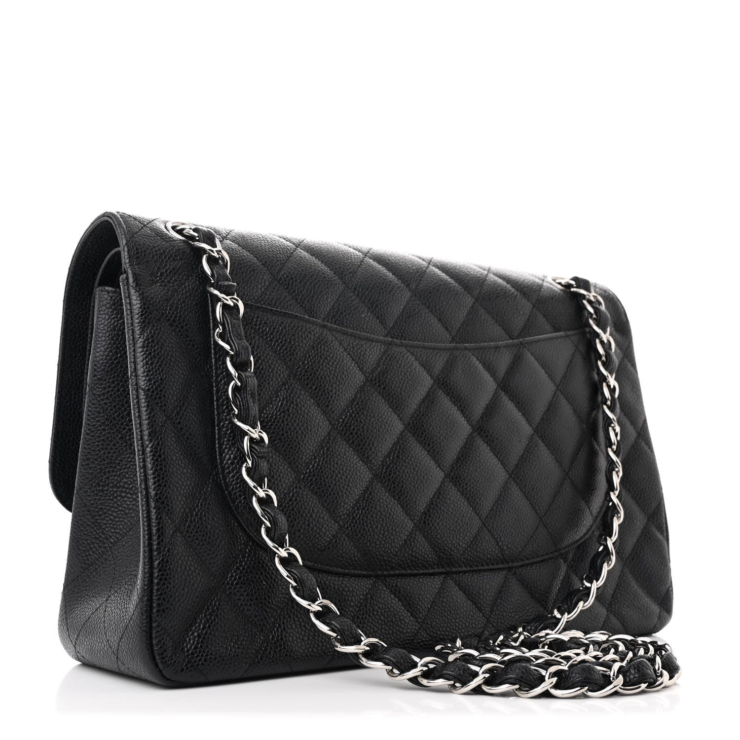 Chanel Caviar Quilted Jumbo Double Flap Black 3 of 10