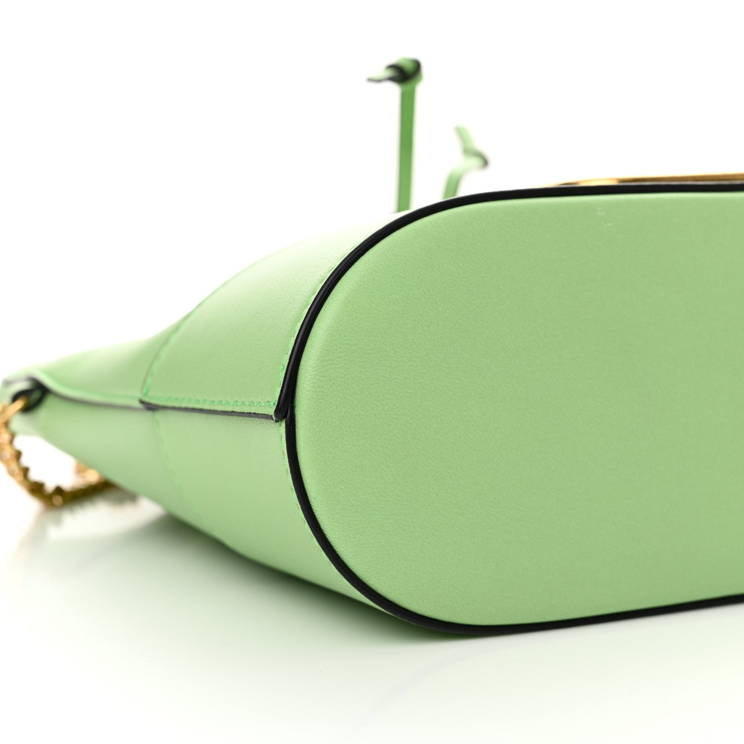 Valentino Garavani Nappa Mini VLogo Signature Chain Bucket Bag Green 9 of 11