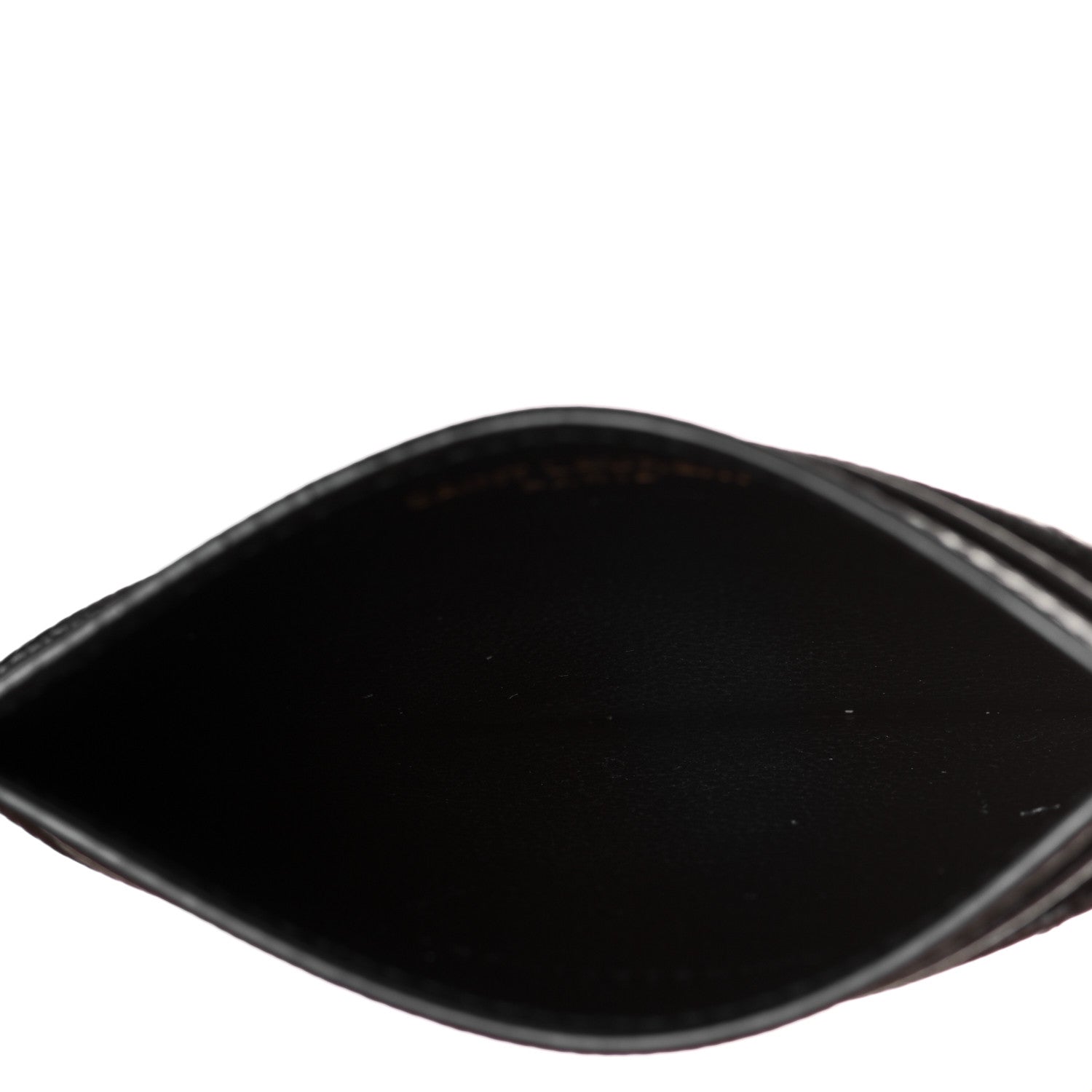 Saint Laurent Grain De Poudre Matelasse Chevron Monogram Credit Card Case Black 5 of 8