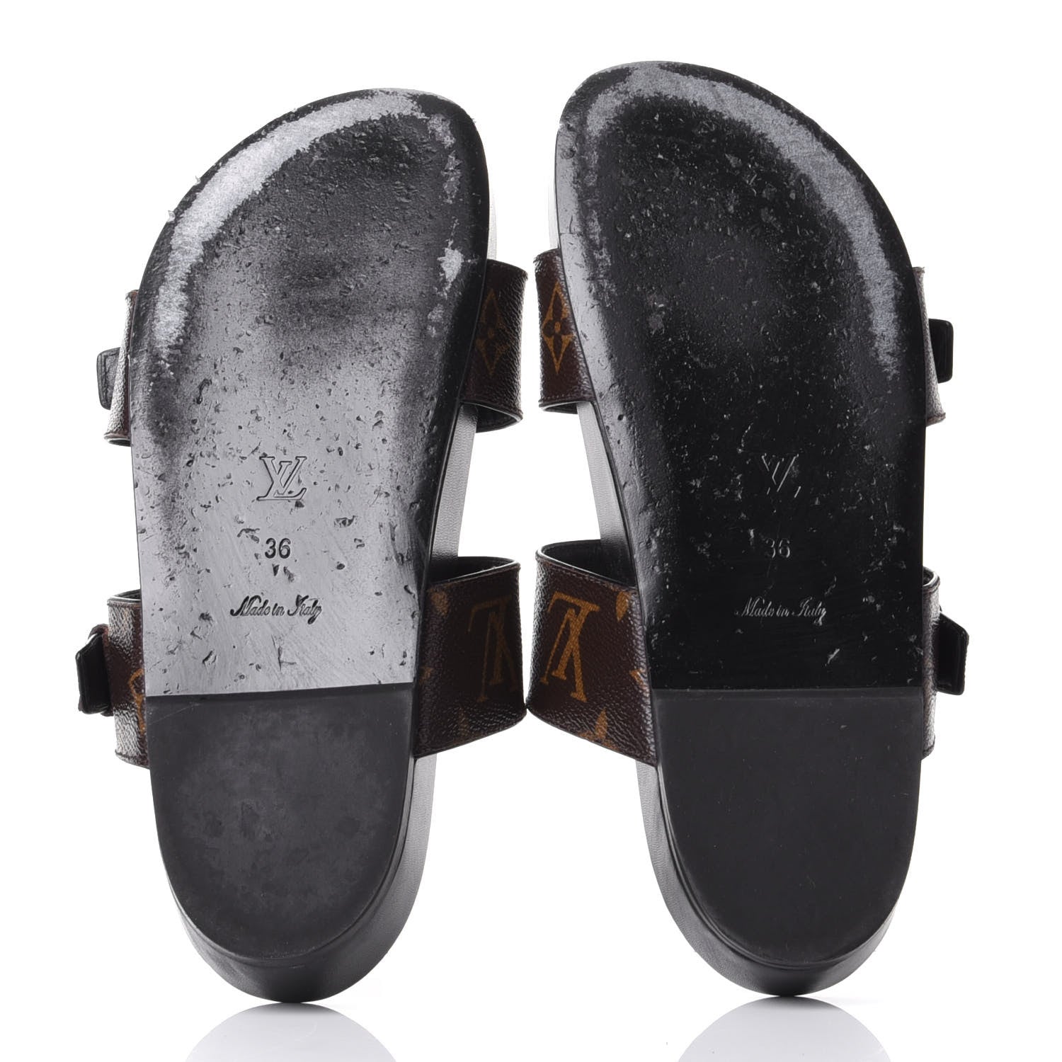 Louis Vuitton Monogram Bom Dia Mule Sandals 36 Black 7 of 10