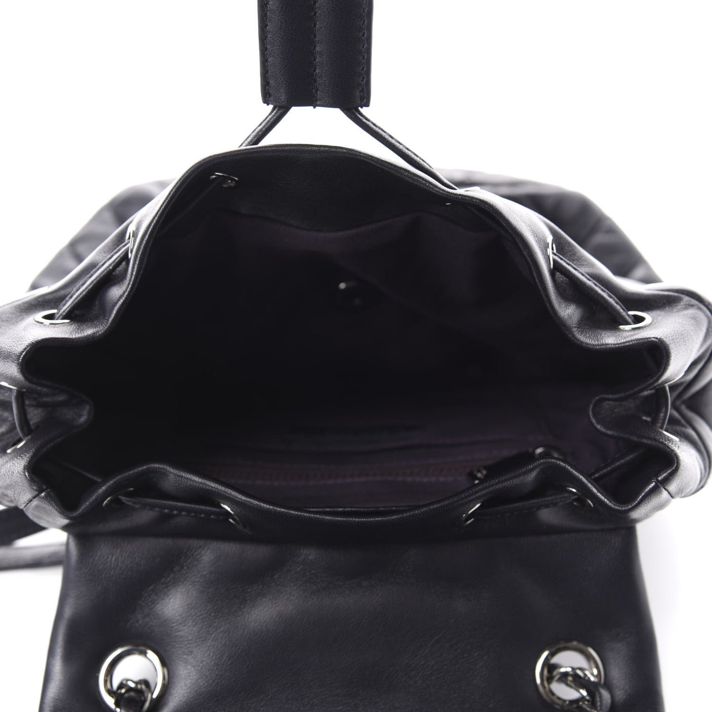 Lambskin Quilted Small Urban Spirit Backpack Navy