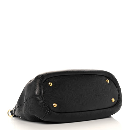 Prada Vitello Daino Shopping Tote Black 5 of 9