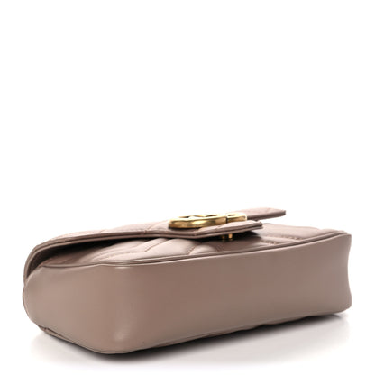 Gucci Calfskin Matelasse Super Mini GG Marmont Shoulder Bag Porcelain Rose 4 of 11