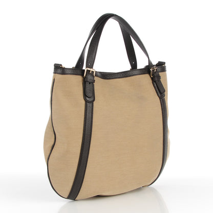 Gucci Canvas Britt Tote Dark Brown 3 of 7