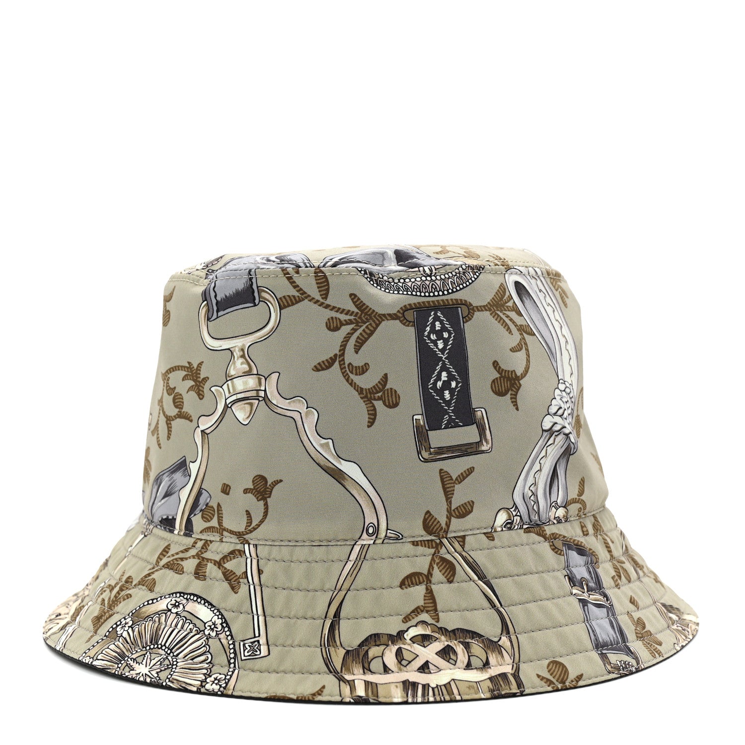 Hermes Nylon Fred Etriers Reversible Bucket Hat 59 1 of 8