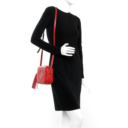 Gucci Pebbled Calfskin Small Soho Disco Bag Tabasco Red 2 of 9