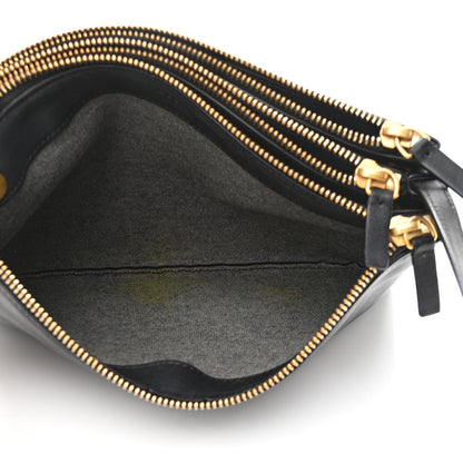 Celine Lambskin Large Trio Crossbody Bag Black 5 of 16