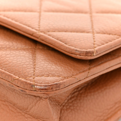 Chanel Caviar Quilted Wallet On Chain WOC Light Brown 15 of 21