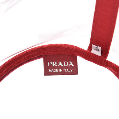 Prada Plexiglass Calfskin Small Shopper Tote Rosso 6 of 9