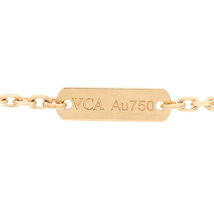 Van Cleef & Arpels 18K Yellow Gold Mother of Pearl Vintage Alhambra Pendant Necklace 5 of 5