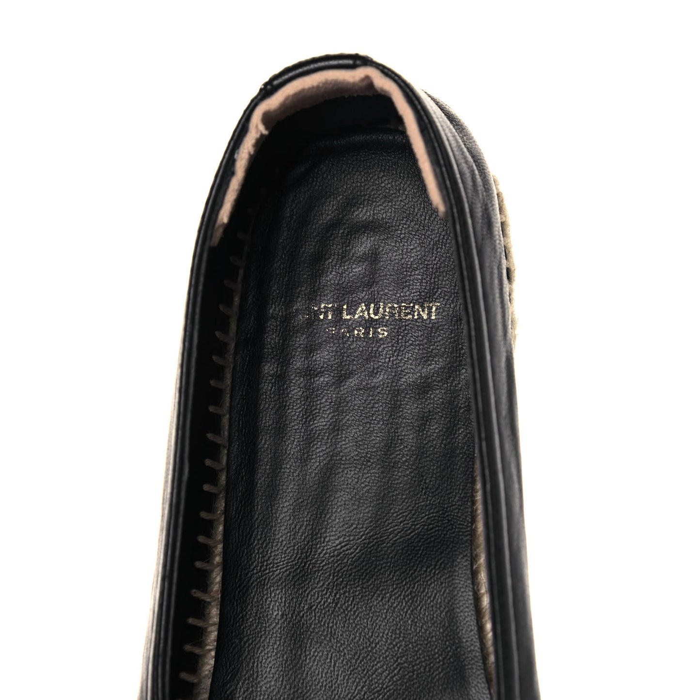 Lambskin Monogram Espadrilles 38 Black