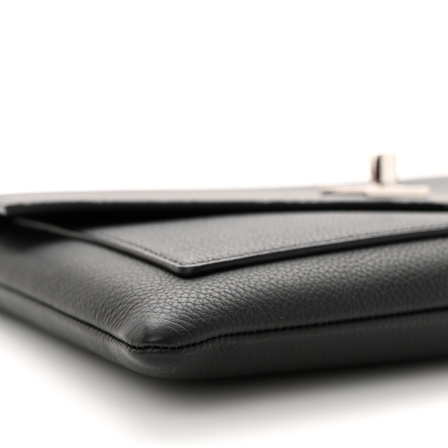 LOUIS VUITTON Soft Calfskin My Lockme Chain Pochette Black