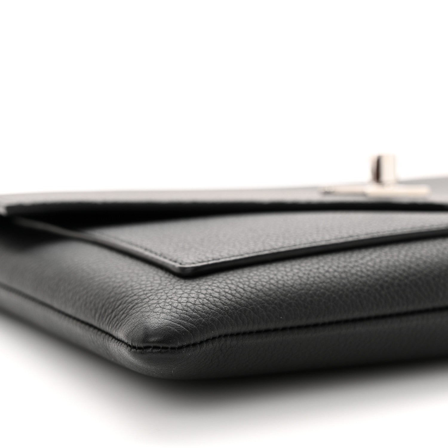Louis Vuitton LOUIS VUITTON Soft Calfskin My Lockme Chain Pochette Black 8 of 10
