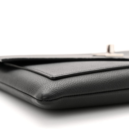 Louis Vuitton LOUIS VUITTON Soft Calfskin My Lockme Chain Pochette Black 8 of 10