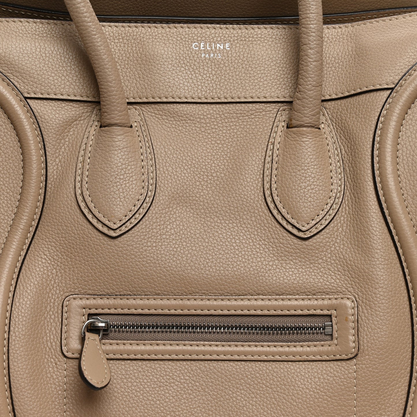 Drummed Calfskin Mini Luggage Dune