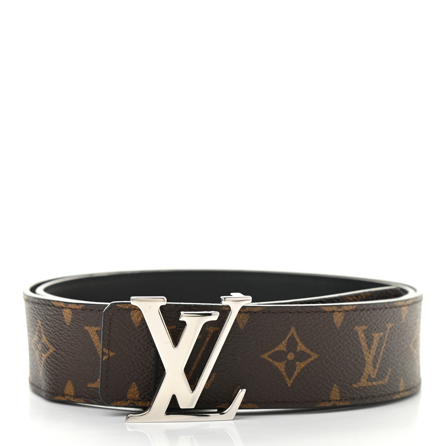 Louis Vuitton Calfskin Monogram 30mm LV Initiales Reversible Belt 95 38 Black 2 of 10