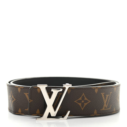 Louis Vuitton Calfskin Monogram 30mm LV Initiales Reversible Belt 95 38 Black 2 of 10
