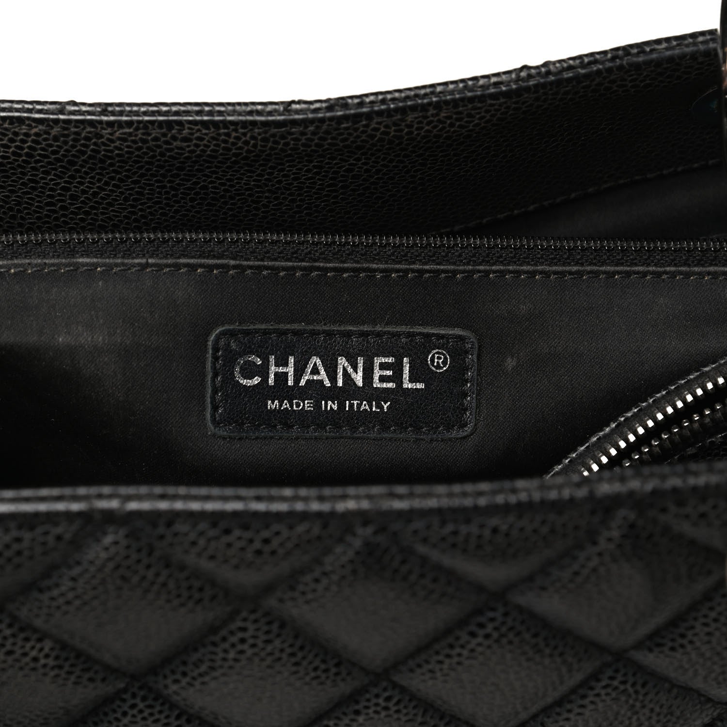 Chanel Caviar Quilted XL Grand Shopping Tote GST Black 5 of 16