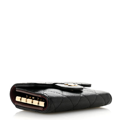 Chanel Caviar Quilted Classic 4 Key Holder Wallet Black 4 of 9