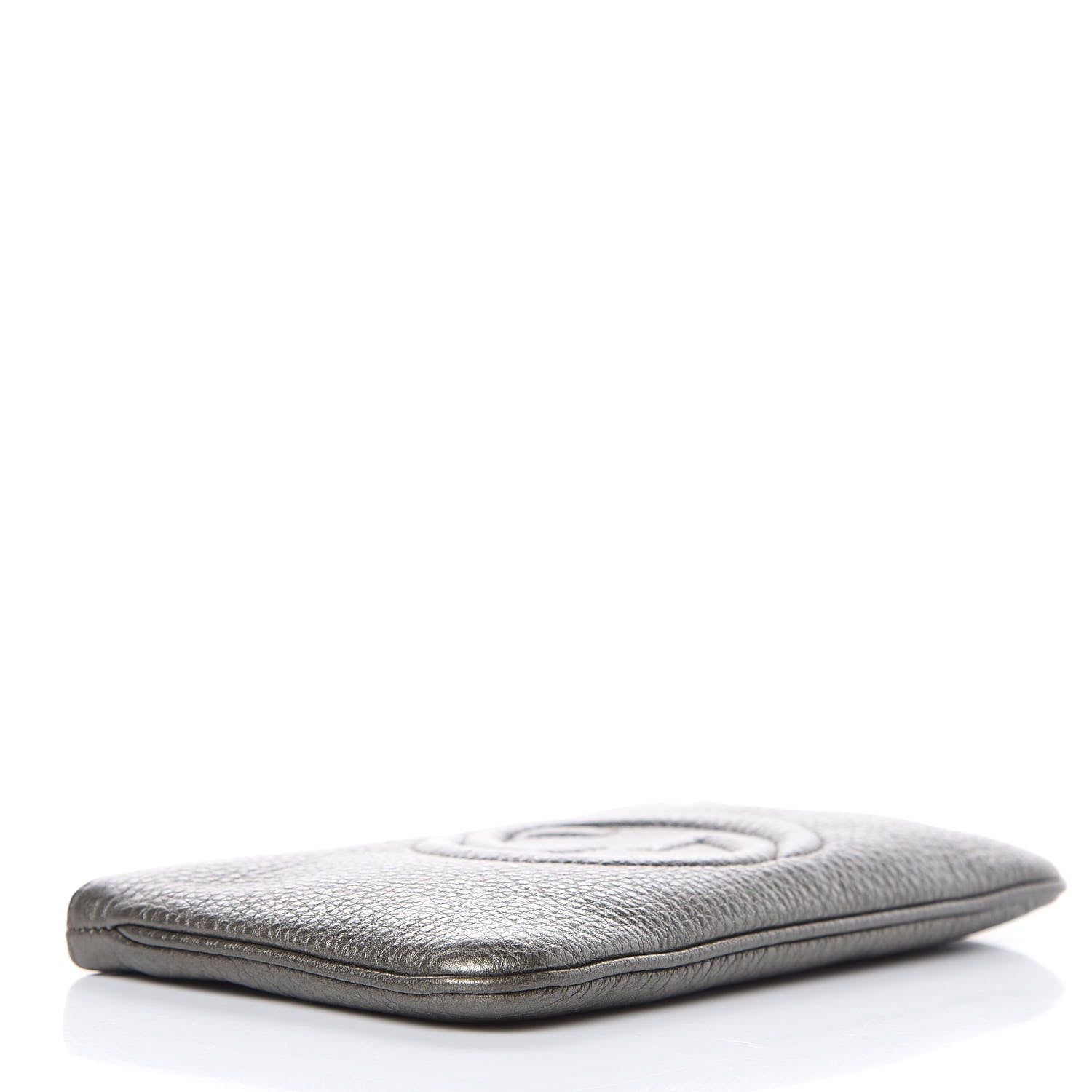 Gucci Metallic Pebbled Calfskin Soho Wristlet Sasso 4 of 7