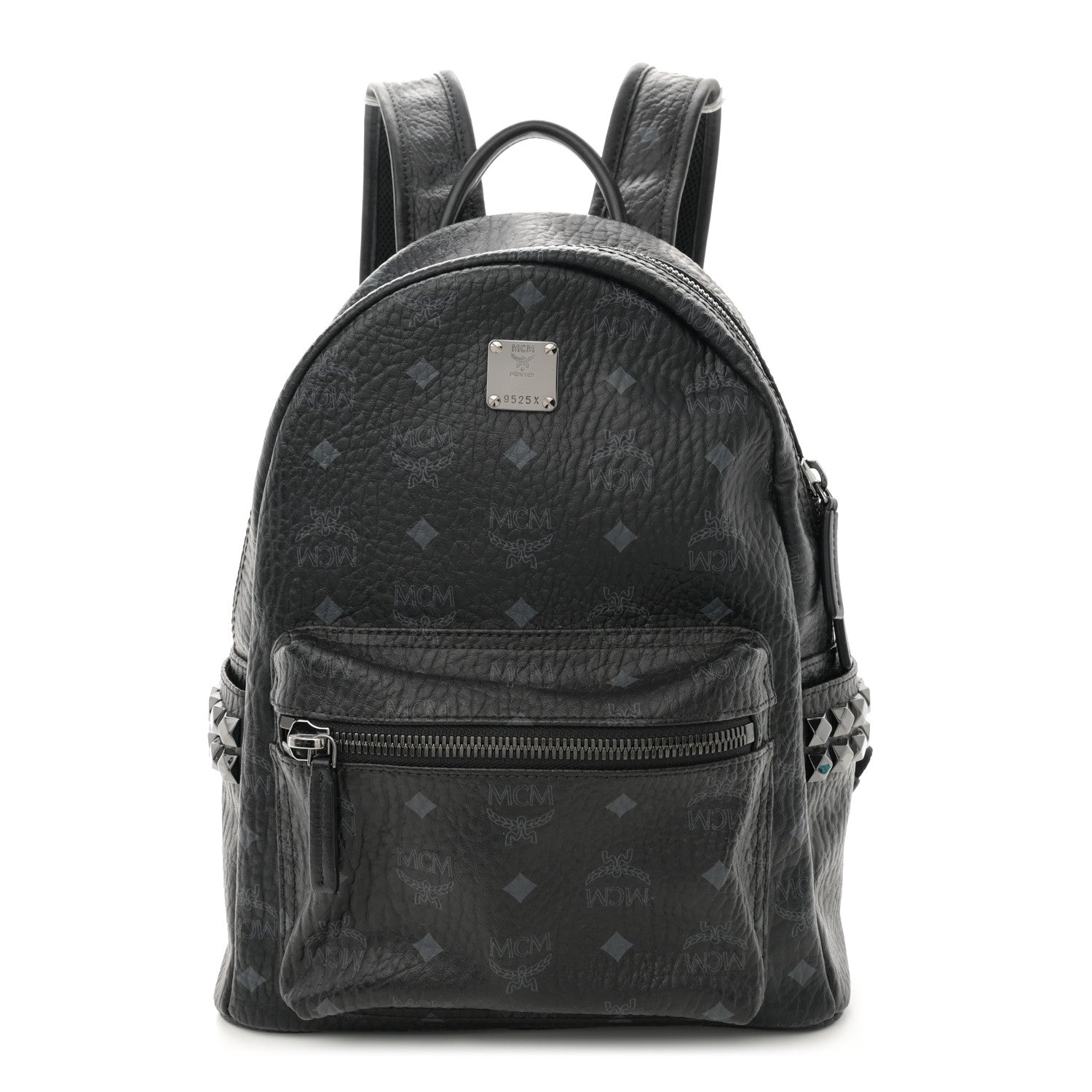 MCM Visetos Small Side Stud Stark Backpack Black 1 of 13