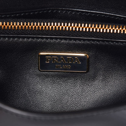 Prada Saffiano Vernice Mini Crossbody Wallet Black 5 of 8