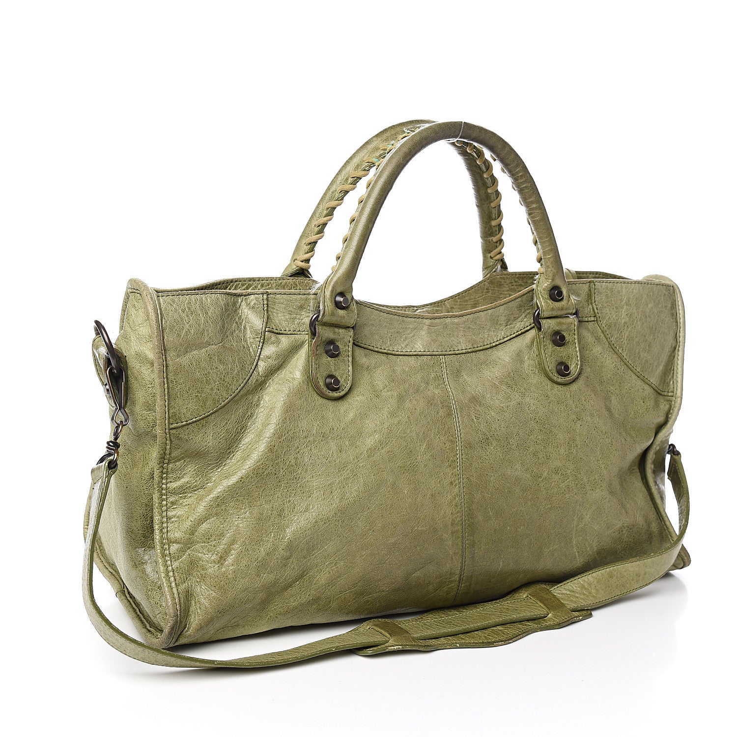 Balenciaga Agneau Classic Hardware Part Time Light Olive 2 of 18