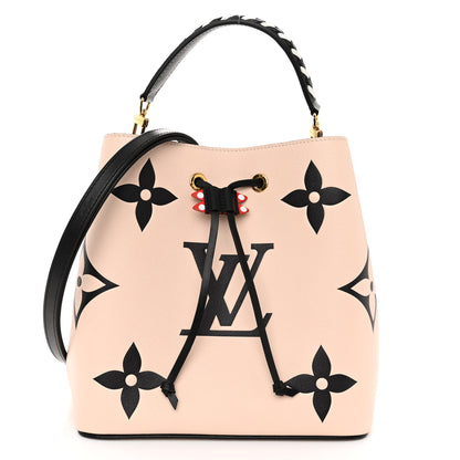 Louis Vuitton LOUIS VUITTON Empreinte Monogram Giant Crafty Neonoe MM Creme Black 1 of 11