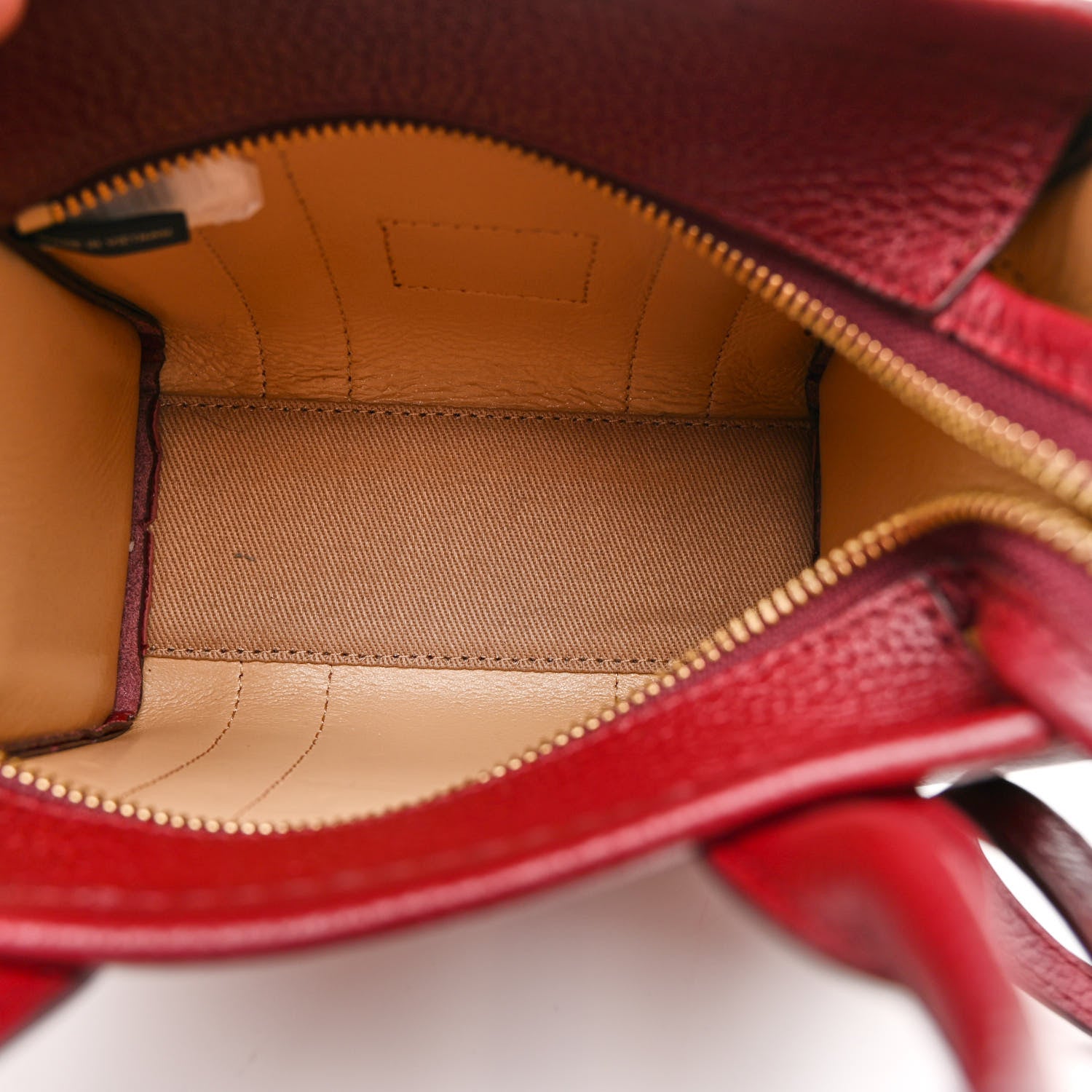 Marc Jacobs Grained Calfskin Mini The Tote Bag Cherry 5 of 11