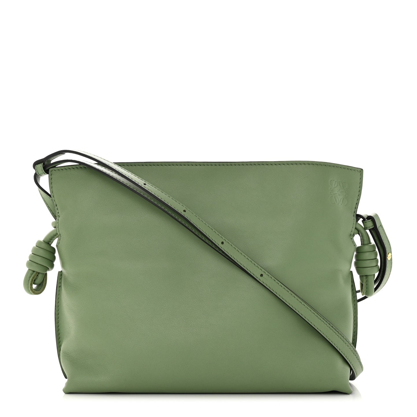 Calfskin Mini Flamenco Knot Clutch Rosemary