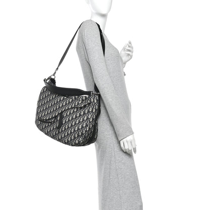 Christian Dior Oblique Soft Saddle Bag Beige Blue 2 of 9