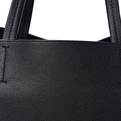 Celine Soft Grained Calfskin Small Belt Cabas Phantom Black 8 of 10