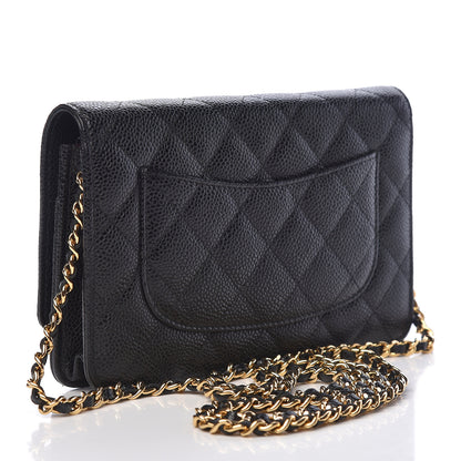 Chanel Caviar Quilted Wallet On Chain WOC Black 3 of 13
