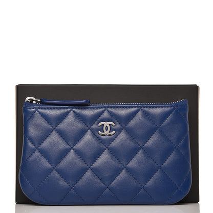 Chanel Lambskin Quilted Coin Purse Case Blue 7 of 8